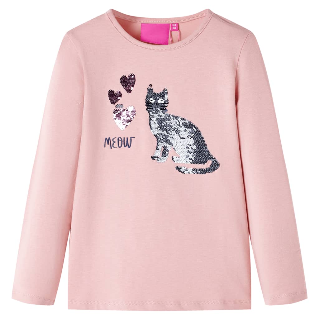 VidaXL Kindershirt mit langen Ärmeln 116 Hellrosa