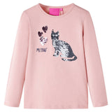 VidaXL Kindershirt mit langen Ärmeln 140 Hellrosa