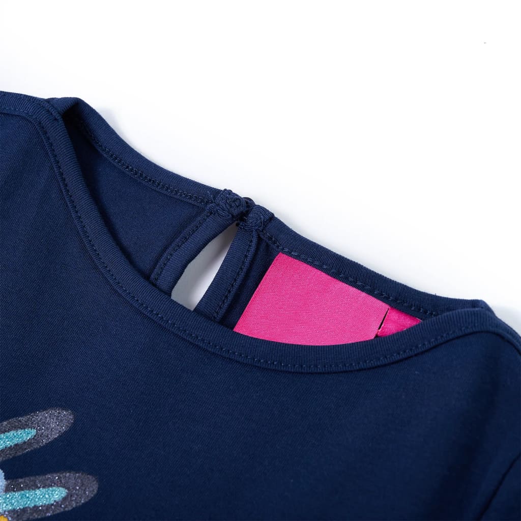 VidaXL Kinderhemd mit langen Ärmeln 140 Marineblau