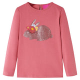 VidaXL Kindershirt mit langen Ärmeln 104 Altrosa