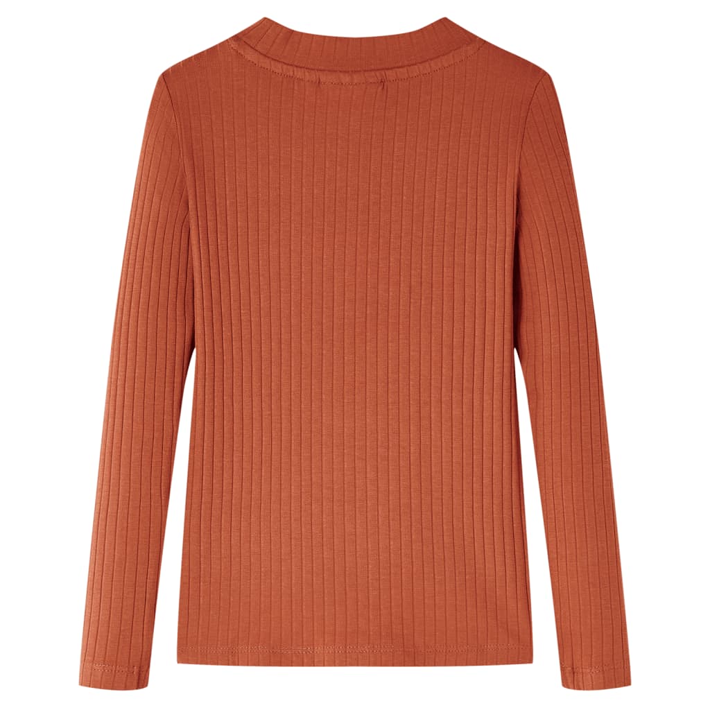 VidaXL Kindershirt mit langen Ärmeln 92 cognacfarben