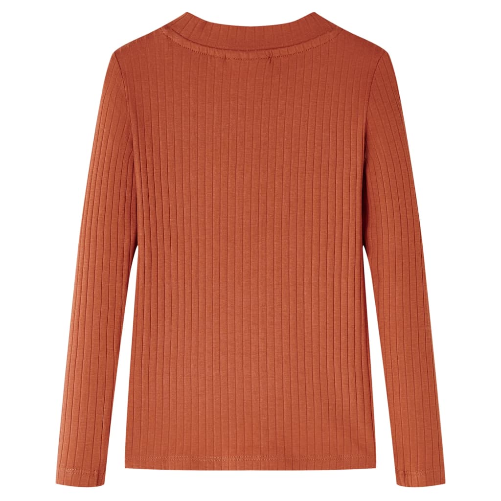 VidaXL Kindershirt mit langen Ärmeln 116 cognacfarben