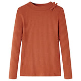 VidaXL Kindershirt mit langen Ärmeln 128 cognacfarben