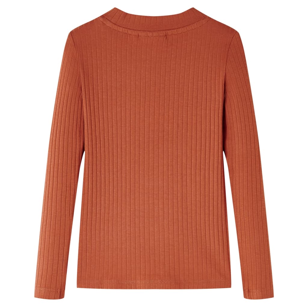 VidaXL Kindershirt mit langen Ärmeln 128 cognacfarben