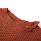 VidaXL Kindershirt mit langen Ärmeln 140 cognacfarben