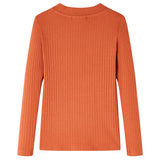 VidaXL Kindershirt mit langen Ärmeln 128 Orange-Braun