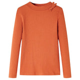 VidaXL Kindershirt mit langen Ärmeln 140 Orange-Braun