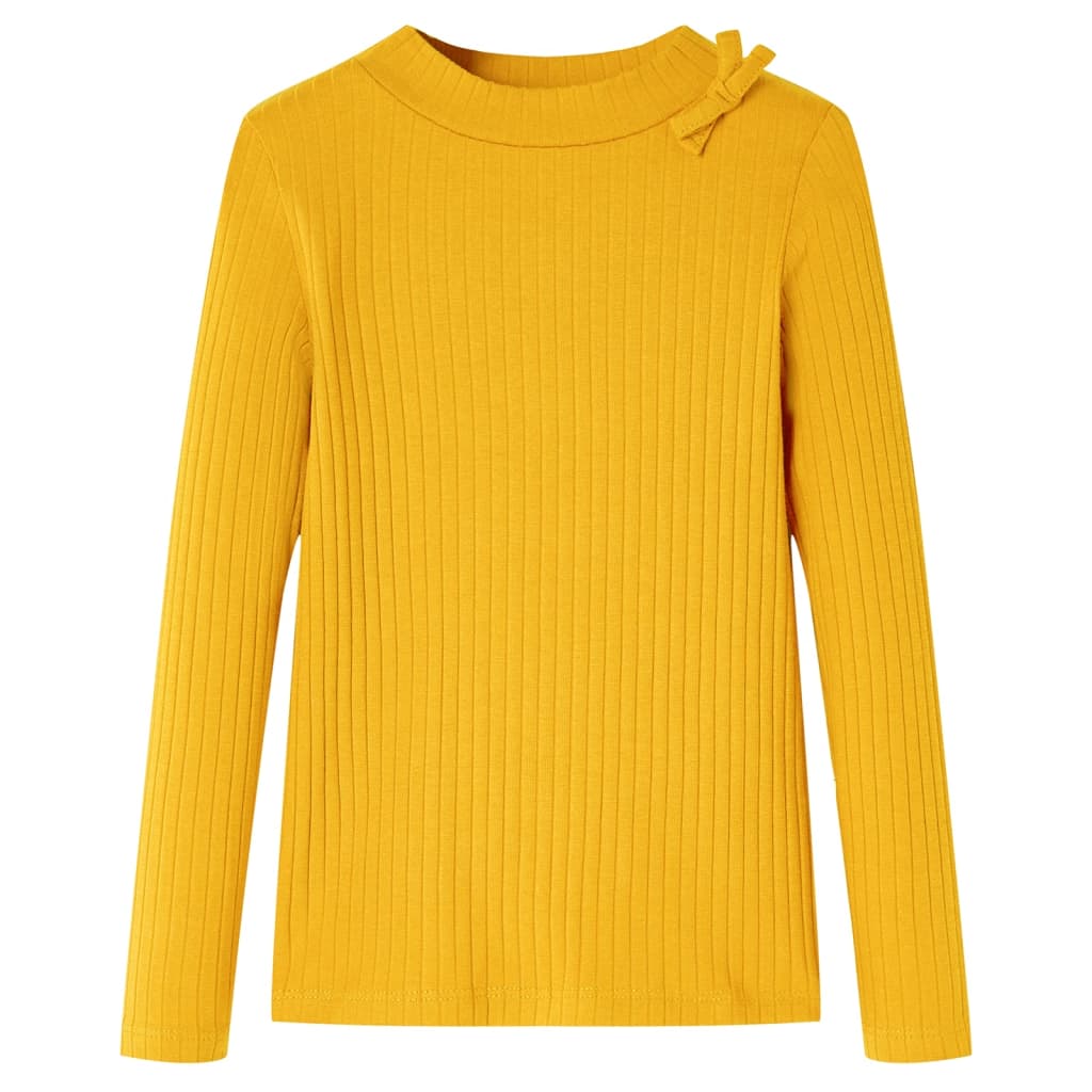 VidaXL Kindershirt mit langen Ärmeln 128 Ocker