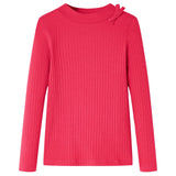 VidaXL Kindershirt mit langen Ärmeln 92 leuchtendes Rosa