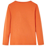 VidaXL Kindershirt mit langen Ärmeln 92 orange-braun