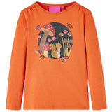 VidaXL Kindershirt mit langen Ärmeln 104 Orange-Braun