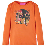 VidaXL Kindershirt mit langen Ärmeln 116 Orange-Braun