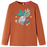 VidaXL Kindershirt mit langen Ärmeln 104 cognacfarben