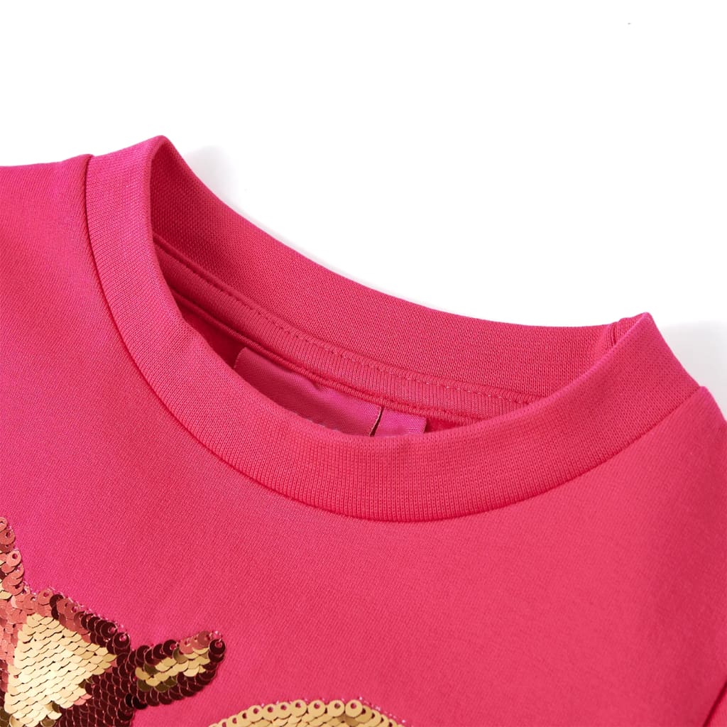 VidaXL Kinderpullover 128 leuchtendes Rosa