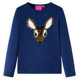 VidaXL Kindershirt mit langen Ärmeln 104 Marineblau