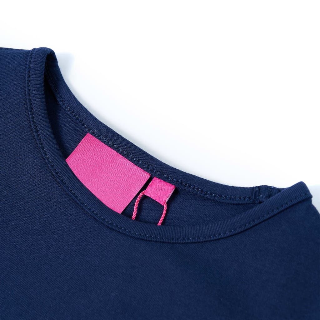 VidaXL Kindershirt mit langen Ärmeln 104 Marineblau