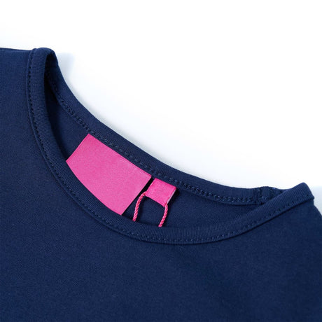 VidaXL Kindershirt mit langen Ärmeln 104 Marineblau