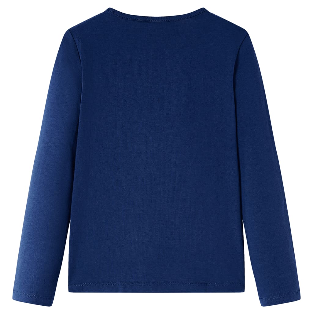 VidaXL Kindershirt mit langen Ärmeln 128 Marineblau