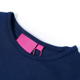VidaXL Kindershirt mit langen Ärmeln 128 Marineblau