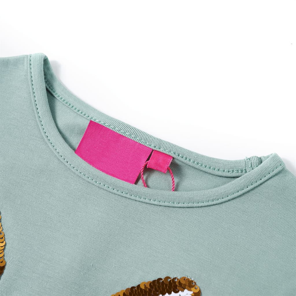 VidaXL Kindershirt mit langen Ärmeln 92 Medium Mint