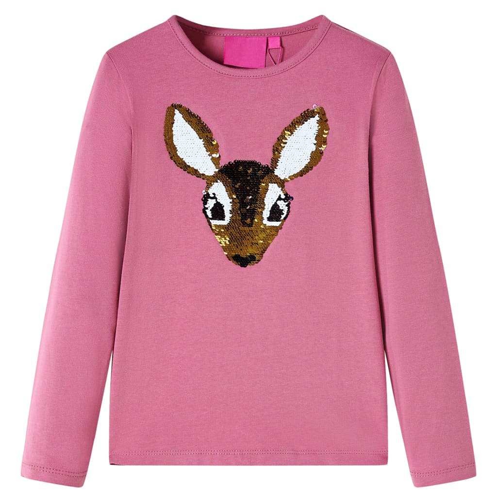 VidaXL Kindershirt mit langen Ärmeln 104 himbeerfarben