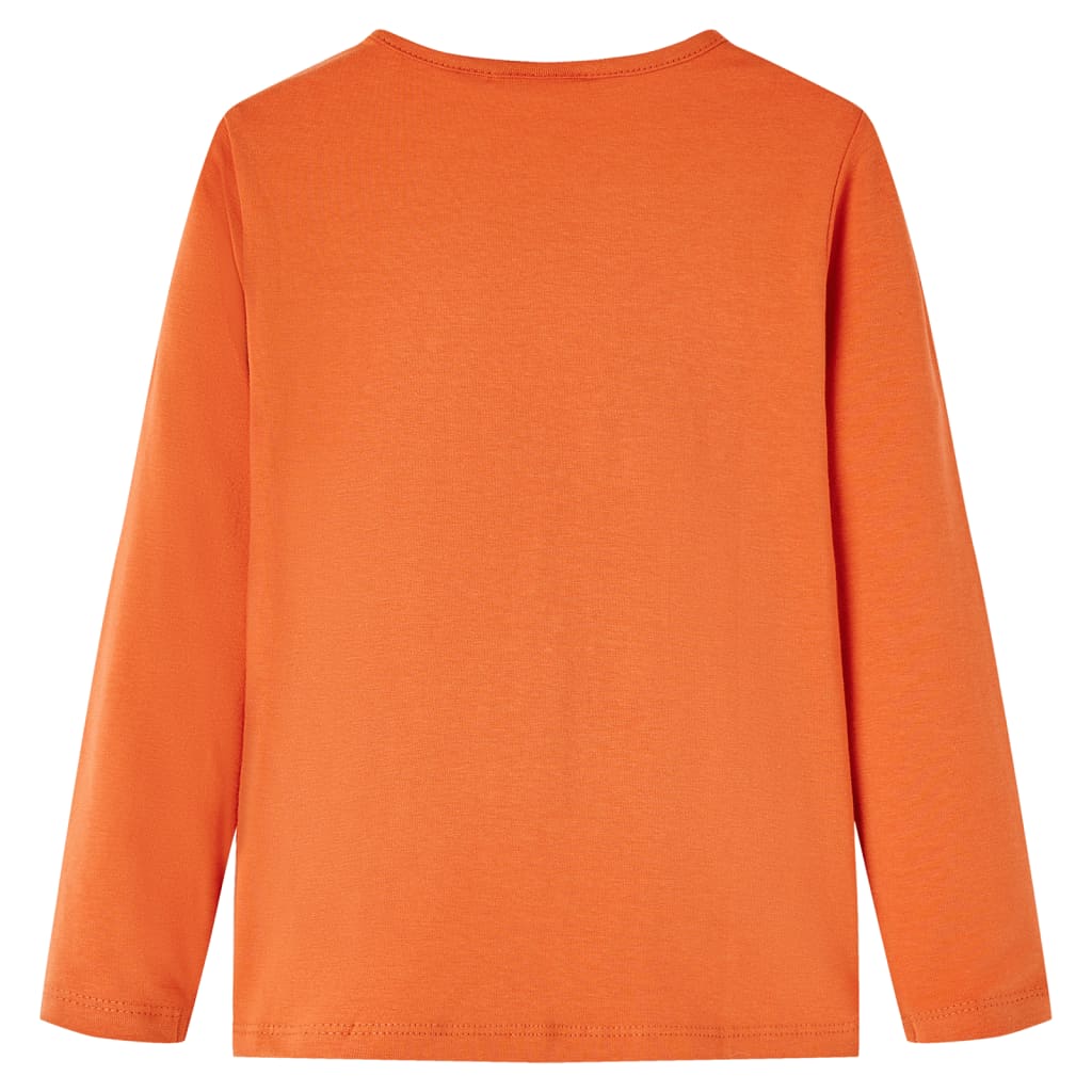 VidaXL Kindershirt mit langen Ärmeln 104 Orange-Braun