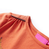 VidaXL Kindershirt mit langen Ärmeln 128 Orange-Braun