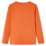 VidaXL Kindershirt mit langen Ärmeln 140 Orange-Braun