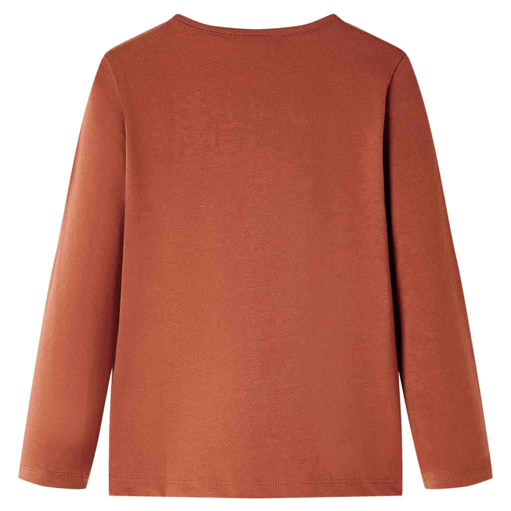 VidaXL Kindershirt mit langen Ärmeln 92 cognacfarben