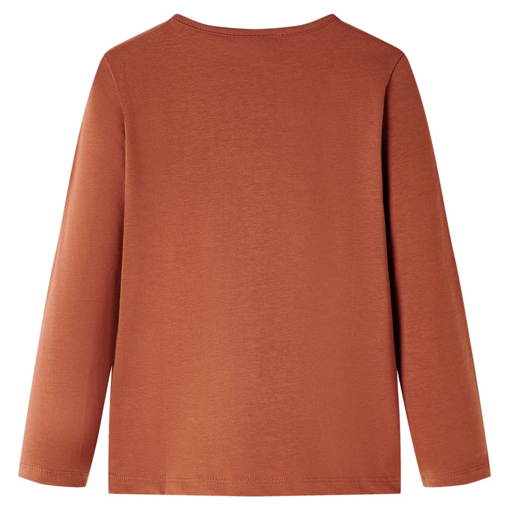VidaXL Kindershirt mit langen Ärmeln 104 cognacfarben