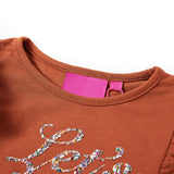 VidaXL Kindershirt mit langen Ärmeln 104 cognacfarben