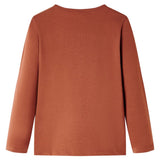 VidaXL Kindershirt mit langen Ärmeln 128 cognacfarben