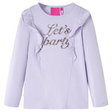 VidaXL Kindershirt mit langen Ärmeln 128 Hellflieder