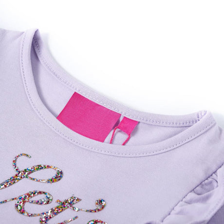 VidaXL Kindershirt mit langen Ärmeln 128 Hellflieder