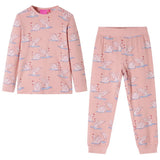 VidaXL Kinderpyjama mit langen Ärmeln 92 Hellrosa