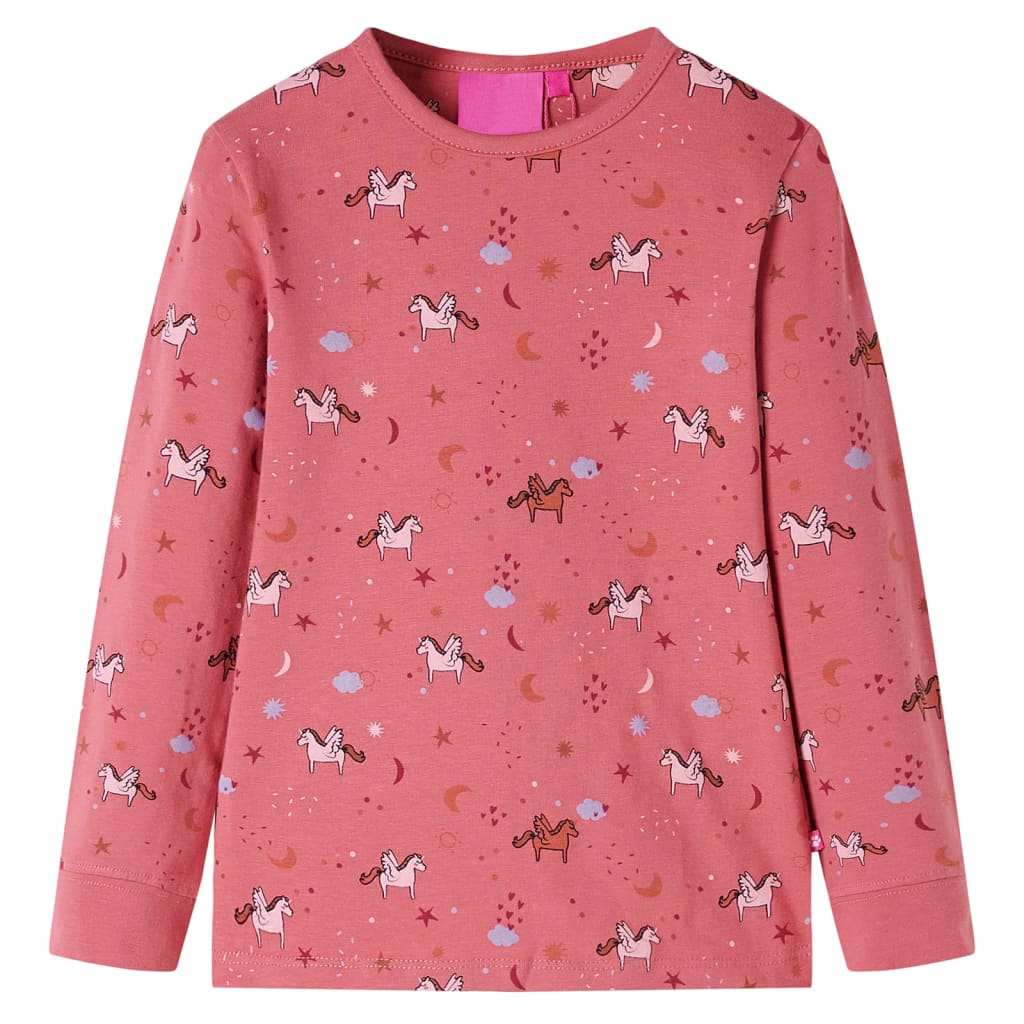 VidaXL Kinderpyjama mit langen Ärmeln 116 Altrosa