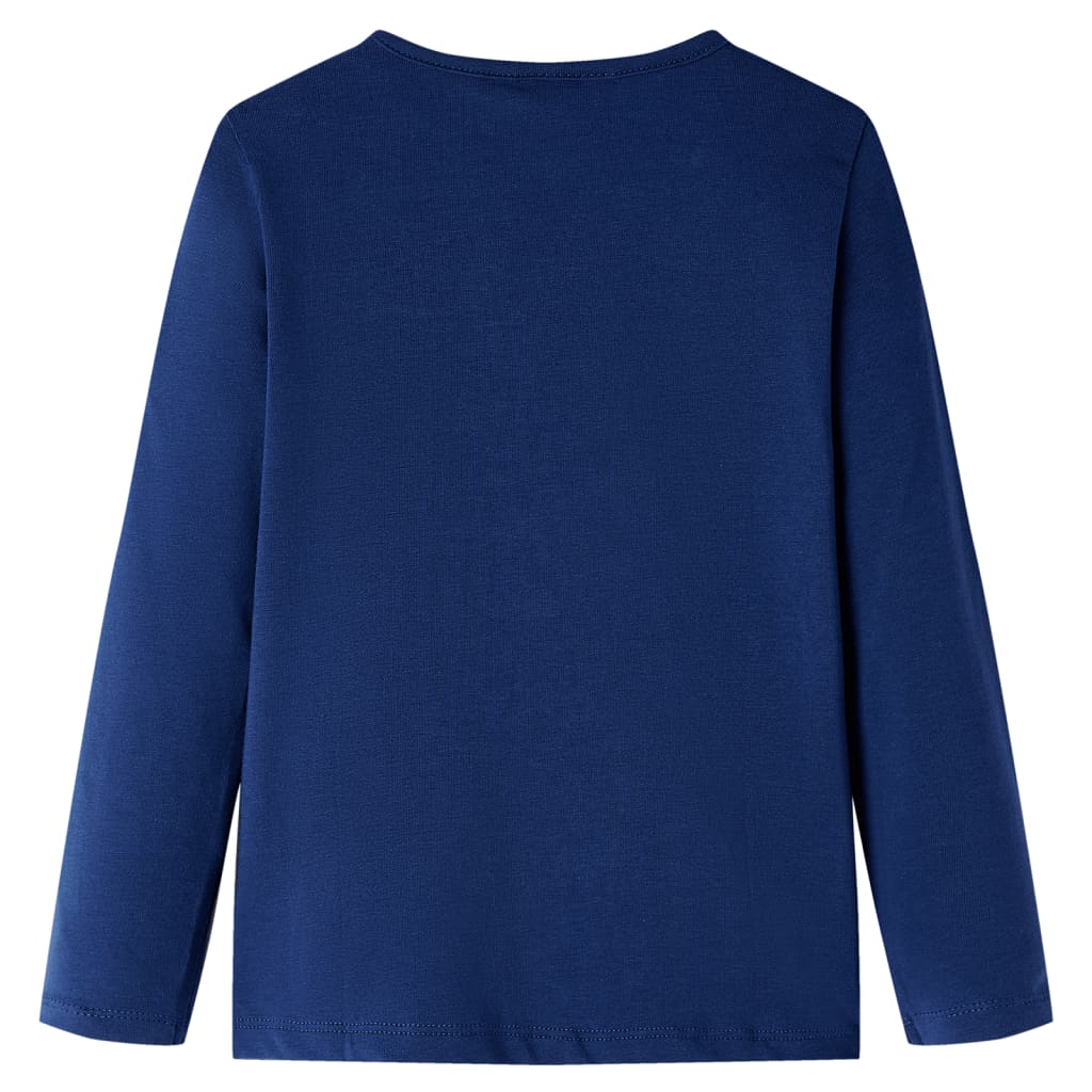VidaXL Kindershirt mit langen Ärmeln 92 Marineblau