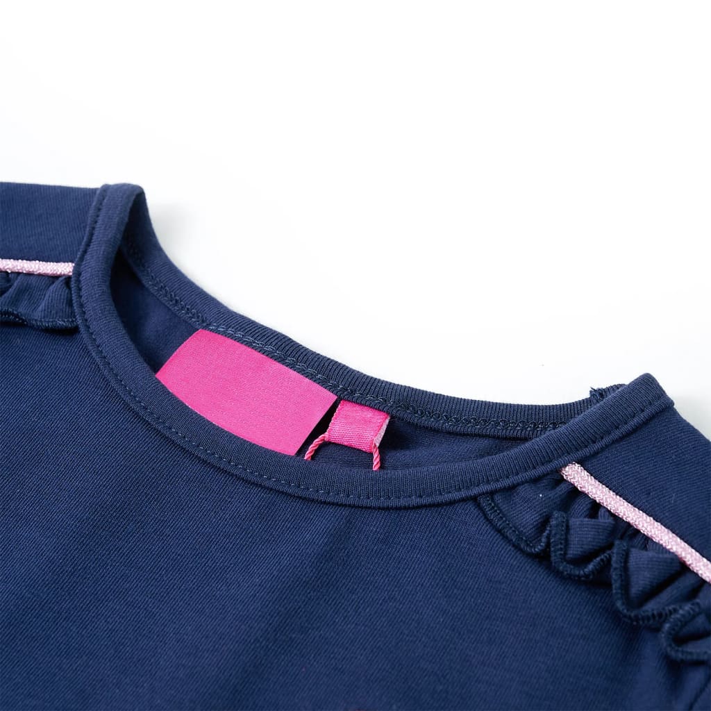 VidaXL Kindershirt mit langen Ärmeln 116 Marineblau