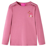 VidaXL Kindershirt mit langen Ärmeln 116 himbeerfarben