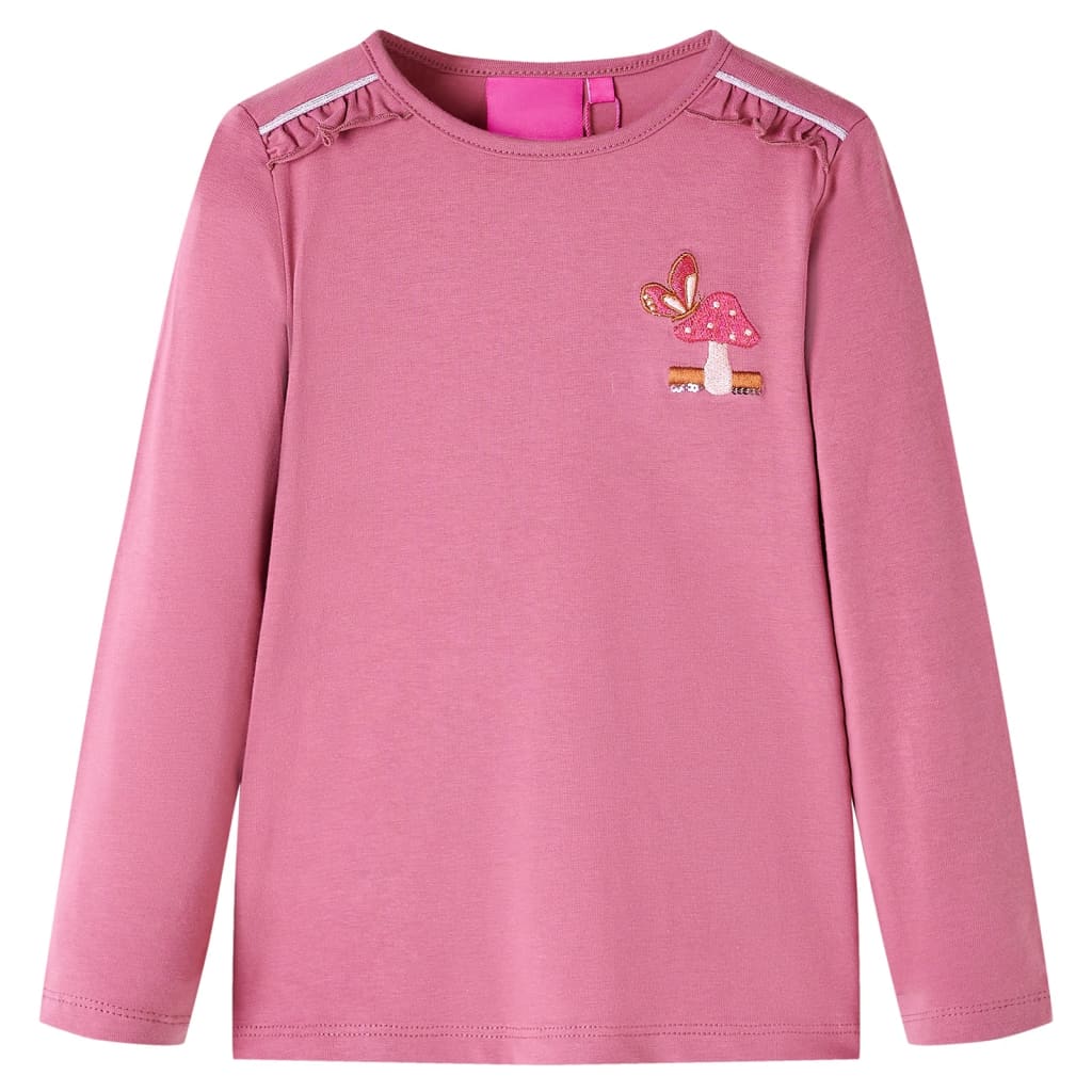VidaXL Kindershirt mit langen Ärmeln 140 himbeerfarben