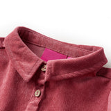 VidaXL Kinderkleid mit langen Ärmeln Cord 140 Altrosa