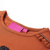 VidaXL Kindershirt mit langen Ärmeln 92 cognacfarben