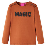 VidaXL Kindershirt mit langen Ärmeln 104 cognacfarben