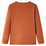 VidaXL Kindershirt mit langen Ärmeln 104 cognacfarben