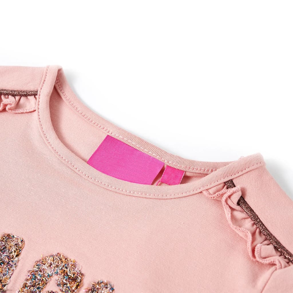 VidaXL Kindershirt mit langen Ärmeln 140 Hellrosa