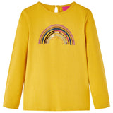 VidaXL Kindershirt mit langen Ärmeln 92 Ocker
