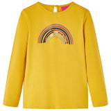 VidaXL Kindershirt mit langen Ärmeln 104 Ocker