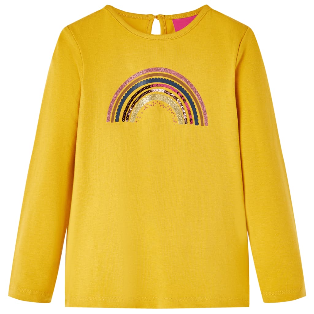 VidaXL Kindershirt mit langen Ärmeln 128 Ocker