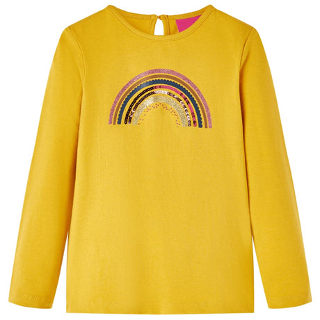 VidaXL Kindershirt mit langen Ärmeln 128 Ocker