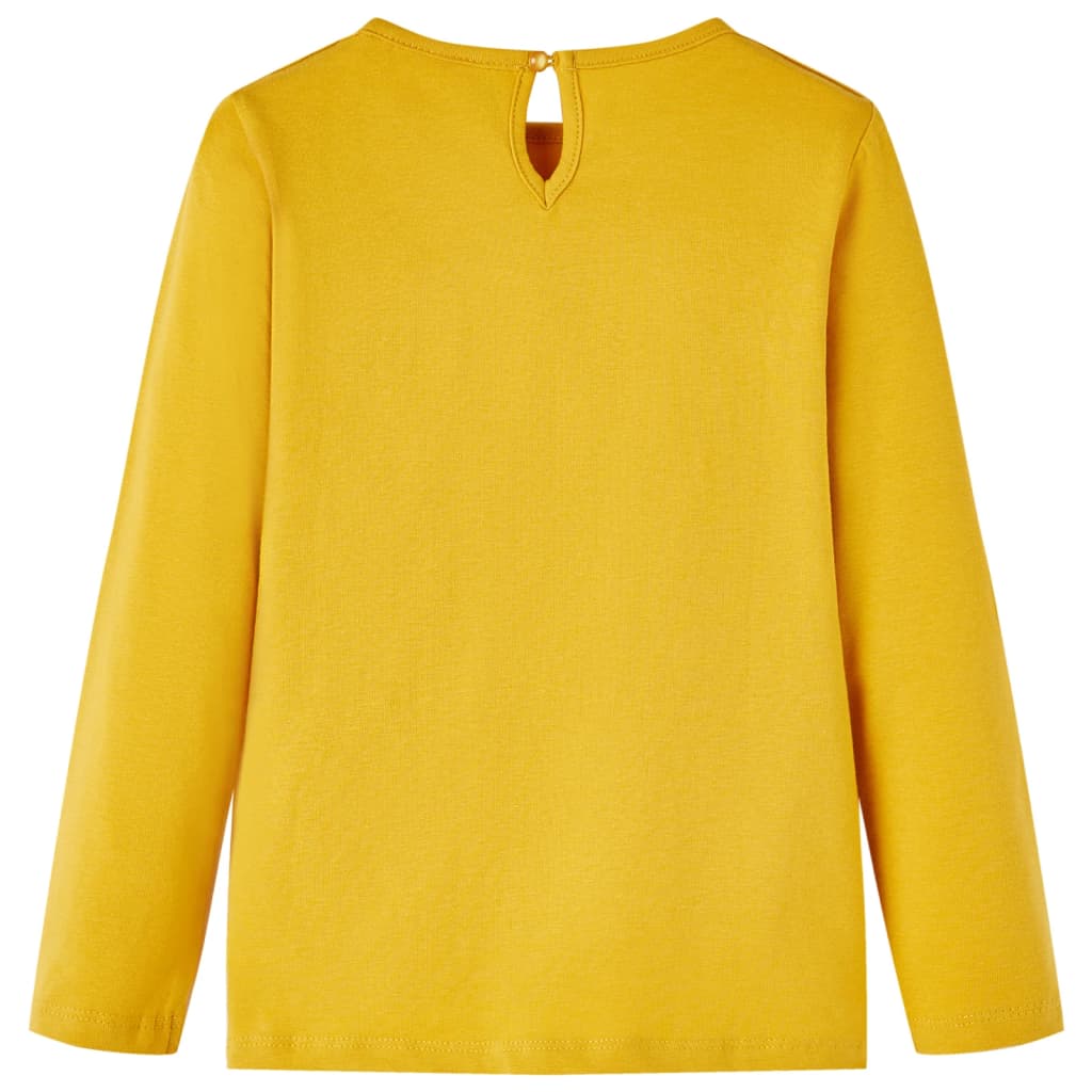 VidaXL Kindershirt mit langen Ärmeln 128 Ocker